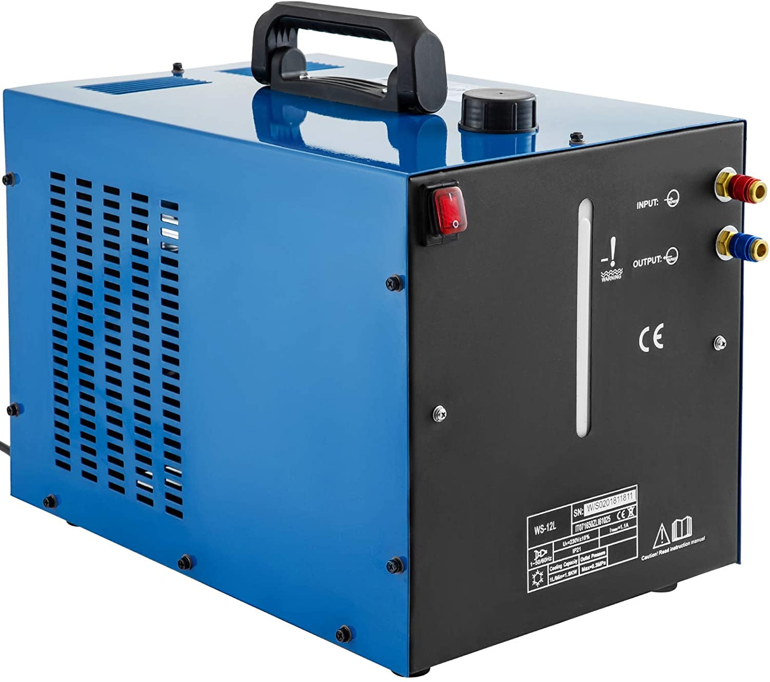 VEVOR Tig Cooler 25L Tig Water Cooler 110V Water Cooled Tig Torch 370W Tig Torch Water Cooler