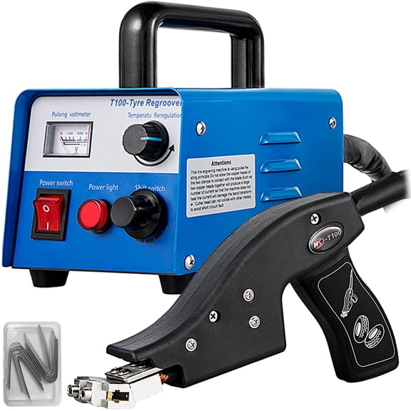 VEVOR Tire Grooving Tool 110V 350W Iron Cutter with 20 Blades, HSD-T100 Groover Heated Machine Universal