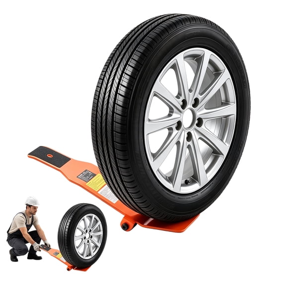 VEVOR Tire Wheel Dolly, 350LBS Heavy Duty Steel Tire Lifting Jack Tool, Fits 35 in Tires, Smooth Rolling Tire Lifter for Car SUV Truck, Compact and Portable for Workshops & Home Garages