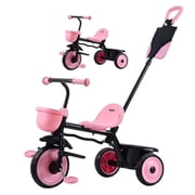 VEVOR Toddler Tricycle & Stroller for 18 Months to 5 Year Old, Kids Trike with Parent Push Handle, Adjustable Seat & Storage for Outdoor Play, Tricycle for Todd