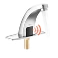thumbnail image 1 of VEVOR Touchless Bathroom Sink Faucet, Automatic Motion Sensor Restroom Toilet Faucet Cold Water with Hole Cover Plate, Battery Operated for 9/16 in Pipe Commercial Lavatory,Chrome Plated Silver,G233M, 1 of 9