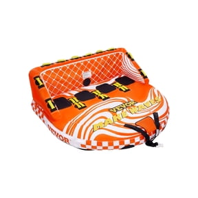 VEVOR Towable Tube for Boating, 1-4 Riders Inflatable Boat Tubes and Towables, 680lbs Water Sport Towable Tube for Boat to Pull - with Full Nylon Cover, 22 Grab Handles, Dual Tow Points