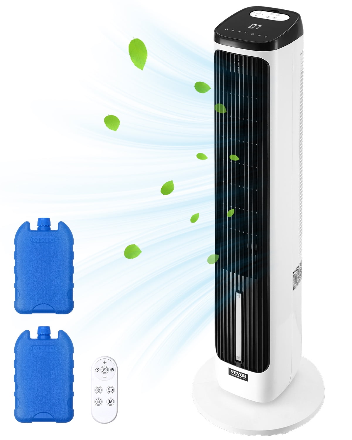 VEVOR Tower Fan 23.3ft/s Quiet Oscillating Floor Fan With Remote – 9 Speeds, 4 Modes, 24H Timer, 70° Wide Swing For Bedroom, Office, Or Home Use