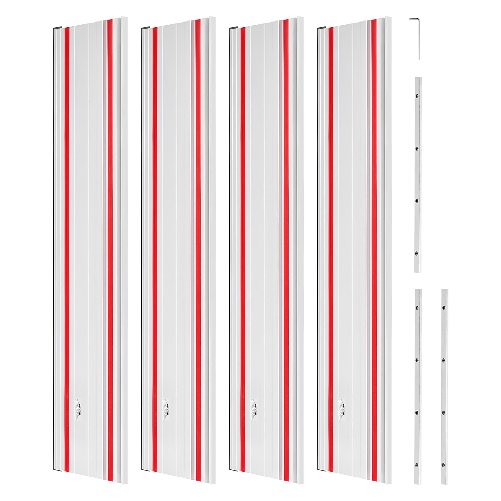 VEVOR Track Saw Guide Rail, 110-Inch Cutting Range, Kit Includes 4 x 27 ...