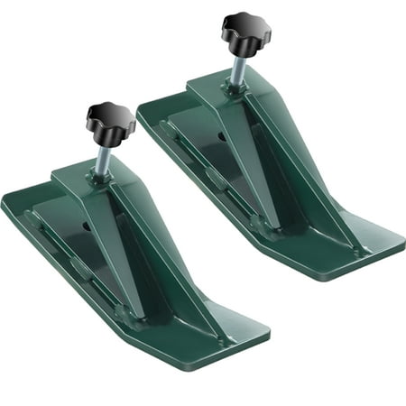 VEVOR Tractor Bucket Protector, 2pcs Ski Edge Protector, 12" Long Turf Tamer Skid Protector, 4" Width, Heavy Duty Steel Bucket Attachment for Snow Leaves Removal, Spreading Gravel, Green