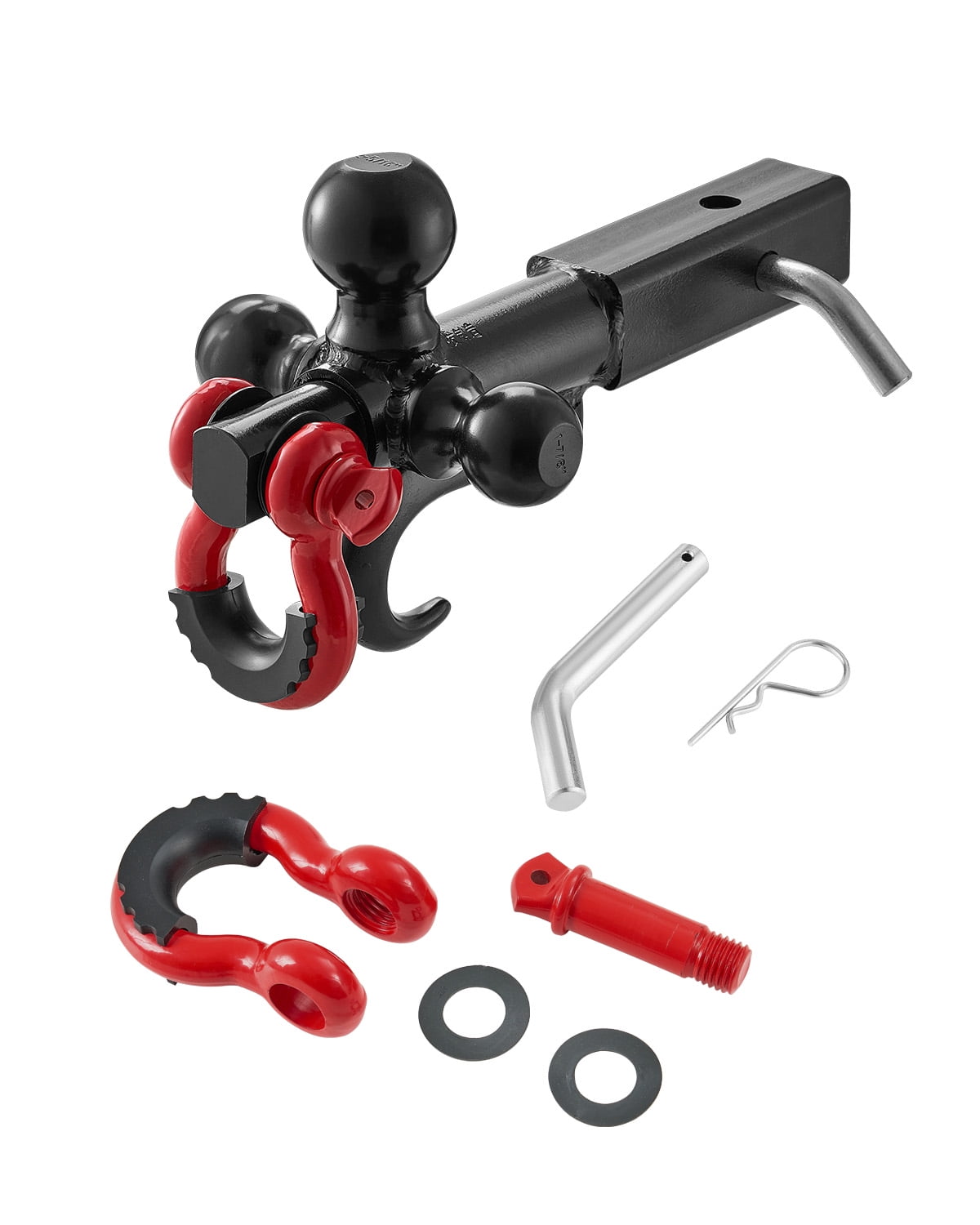 Hitch Rvs VEVOR Trailer Hitch, Tri-Ball Mount with Hook & D-ring, Trailer Ball ...