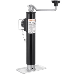 VEVOR Trailer Jack, 2000 lbs Dynamic Load Capacity, Weld-on Pipe-Mount Swivel Trailer Jack, 10" Lift Trailer Jack Stand with Handle for RV Trailer, Horse Trailer, Utility Trailer, and Yacht Trailer