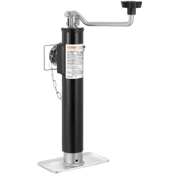 VEVOR Trailer Jack, 2000 lbs Dynamic Load Capacity, Weld-on Pipe-Mount Swivel Trailer Jack, 10" Lift Trailer Jack Stand with Handle for RV Trailer, Horse Trailer, Utility Trailer, and Yacht Trailer