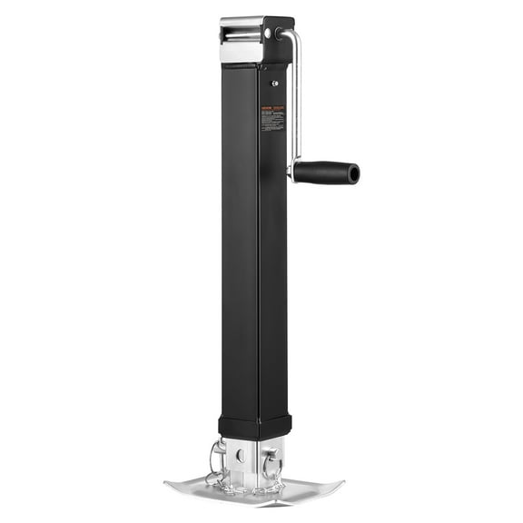 VEVOR Trailer Jack, 8000 lbs Dynamic Load Capacity, Weld-on Pipe-Mount Swivel Trailer Jack with Ergonomic Handle, 15-inch Vertical Travel, Suitable for RV, Horse,Utility,Camping and Yacht Trailers