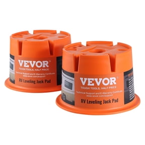 VEVOR Trailer Jack Block, 2000 lbs Capacity per RV Leveling Block, High-quality Polypropylene RV Camper Stabilizer Blocks, RV Travel Accessories Use for Any Tongue Jack, Post, Foot, 5th Wheels, 2-Pac