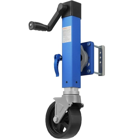 VEVOR Trailer Jack with Wheel, 1600 lbs Heavy Duty Swivel Boat Trailer Jack PP Single Wheel, 10" Lift, Bolt-on Trailer Tongue Jack with Ergonomic Handle for RV, Boat, Horse Trailer, Utility Trailer