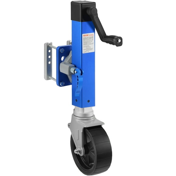 VEVOR Trailer Jack with Wheel, 1600 lbs Heavy Duty Swivel Boat Trailer Jack PP Single Wheel, 10" Lift, Bolt-on Trailer Tongue Jack with Ergonomic Handle for RV, Boat, Horse Trailer, Utility Trailer