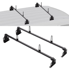 VEVOR Trailer Ladder Rack, 60" 2 Crossbars Ladder Roof Rack, Heavy-duty Steel Van Roof Ladder Rack, 500 lbs Capacity Van Ladder Rack, Fit for Universal Truck Roofs