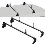 VEVOR Trailer Ladder Rack, 60" 2 Crossbars Ladder Roof Rack, Heavy-duty Steel Van Roof Ladder Rack, 500 lbs Capacity Van Ladder Rack, Fit for Universal Truck Roofs