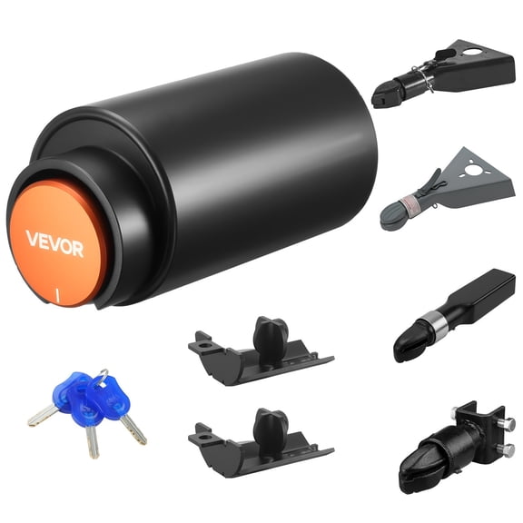 VEVOR Trailer Lock, Fits 2 & 2-5/16-Inch BulldogTrailerCouplers, Heavy Duty Hitch Lock with 3 Keys Secures Security Chains, Corrision-resistant, Anti-Theft RV Trailer Locks for RV, Trailer, Boat