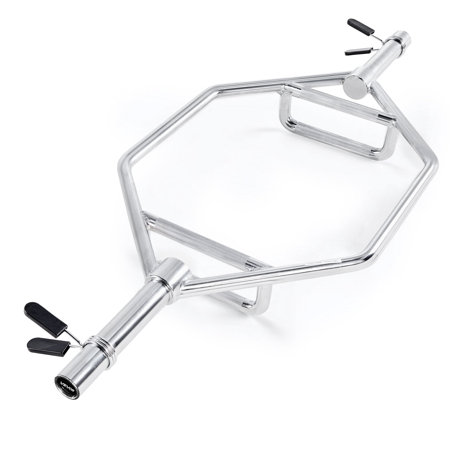 VEVOR Trap Bar Hex Bar, 2-Inch Hex Barbell, 800 LBS Capacity Shrug Bars with Knurled Grips, Weightlifting and Strength Training Equipment, Home Gym for Squats, Deadlifts, Shoulder Presses, Silver