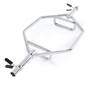 VEVOR Trap Bar Hex Bar, 2-Inch Hex Barbell, 800 LBS Capacity Shrug Bars with Knurled Grips, Weightlifting and Strength Training Equipment, Home Gym for Squats, Deadlifts, Shoulder Presses, Silver