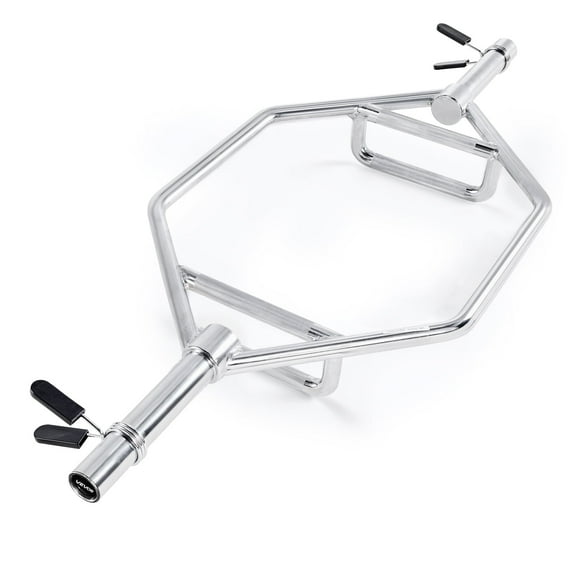VEVOR Trap Bar Hex Bar, 2-Inch Hex Barbell, 800 LBS Capacity Shrug Bars with Knurled Grips, Weightlifting and Strength Training Equipment, Home Gym for Squats, Deadlifts, Shoulder Presses, Silver