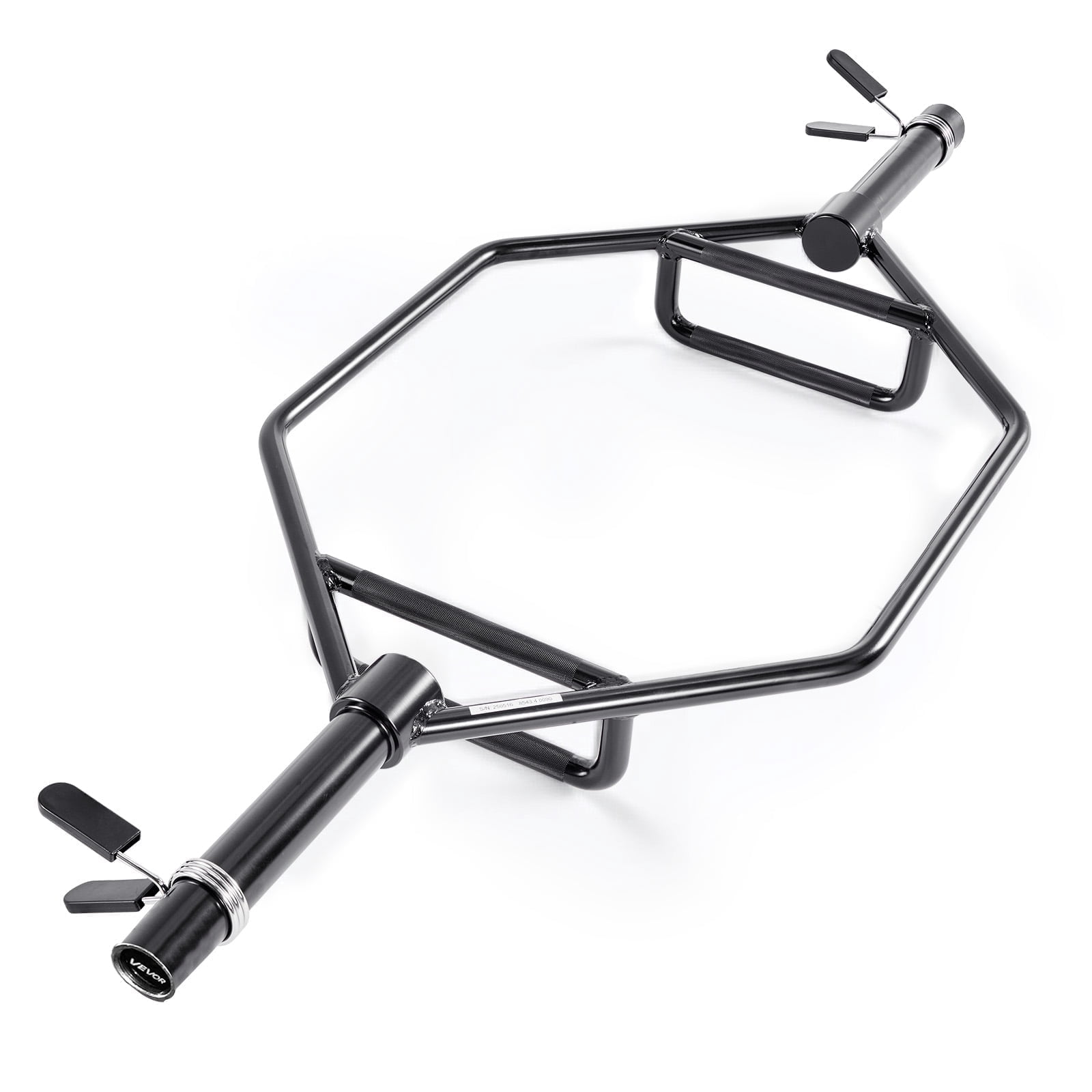 VEVOR Trap Bar Hex Bar, 2-Inch Hex Barbell, 800 LBS Capacity Shrug Bars with Knurled Grips, Weightlifting and Strength Training Equipment, Home Gym for Squats, Deadlifts, Shoulder Presses, Black