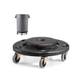 thumbnail image 1 of VEVOR Trash Can Dolly, Fit 20, 32, 44, 55 Gallon Containers, Round Trash Can Roller Base with 4 Lockable Wheels, 500lbs Weight Capacity, Heavy Duty Barrel Dolly, Multi-Functional Rolling Dolly Cart, 1 of 9