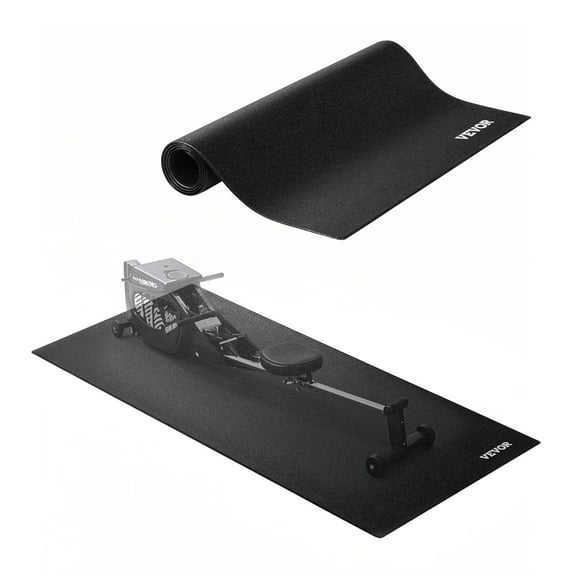 VEVOR Treadmill Mat for Carpet Floor, 23.62" x 51.18" x 0.16" Exercise Equipment Mat for Elliptical and Walking Pad, High Density PVC Floor Protector, Waterproof and Non-slip for Home Gym