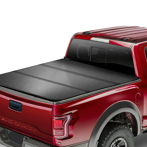 VEVOR Tri-Fold Truck Bed Tonneau Cover, Compatible with 2016-2023 Toyota Tacoma, 5' (60.5") Bed, Only Fit 5.0' x 4.6'(60.5" x 55.0") Inside Bed, 400 lbs Load Capacity,LED Light,Quick Folding,Black