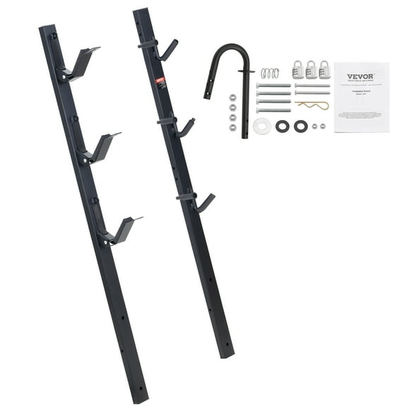 VEVOR Trimmer Rack, 3 Place Weeder Trimmer Rack, Locking Trim Holder Landscape Trailer Rack Carrier Mount on Open Pickup/Trailer Enclosed Trailers, Pair