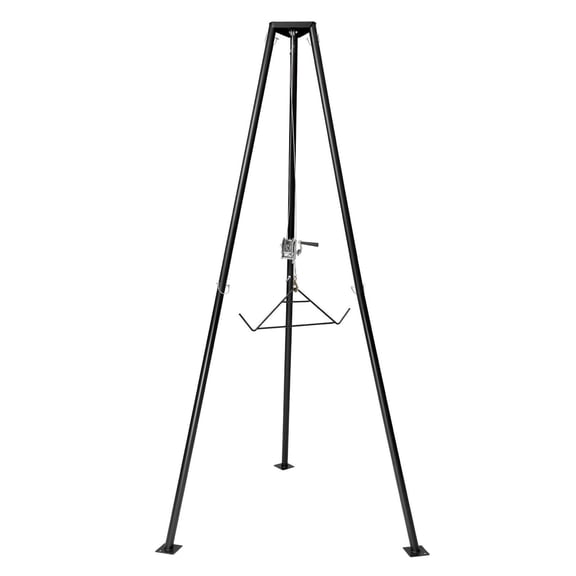 VEVOR Tripod Deer Hoist, 500 lbs Load Capacity, Hunting Game Hoist Winch Lift with Gambrel & Manual Winch, Hunting Game Skinning and Cleaning Accessor