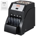 thumbnail image 1 of VEVOR USD Coin Sorter, Coin Sorter Machine for USD Coin 1￠ 5￠ 10￠ 25￠, Sorts up to 230 Coins/min, Coin Sorter and Wrapper Machine Holds 200 Coins Included 4 Coin Tubes, Black, 1 of 9