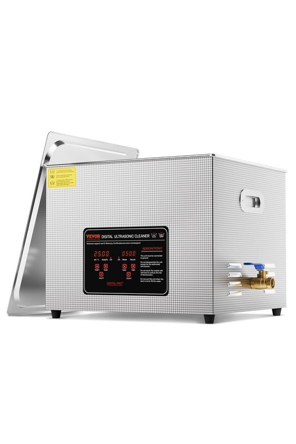 Ultrasonic Cleaner, 15L Professional 360W Cleaning Machine with Timer & Heater, 40kHz Digital Ultrasonic Cleaner with Basket for Watch Glasses Jewelry Retainer Industrial Parts Tools