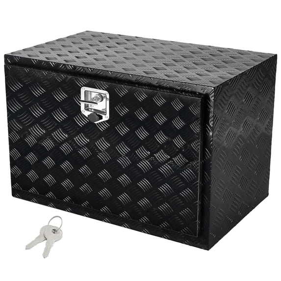 VEVOR Underbody Truck Box, 48" x 17" x 18" Pickup Storage Box, Heavy Duty Aluminum Diamond Plate Tool Box with Lock and Keys, Waterproof Trailer Storage Box with T-Handle Latch for Truck, Van,Trailer