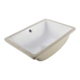 thumbnail image 1 of VEVOR Undermount Bathroom Sink, 18.11 x 12.99 Inch Rectangular White Ceramic Vessel Sink with Overflow Hole, Under Counter Drop in Modern Lavatory Vanity Bath Wash Bowl Basin, Rectangle Small Space, 1 of 9