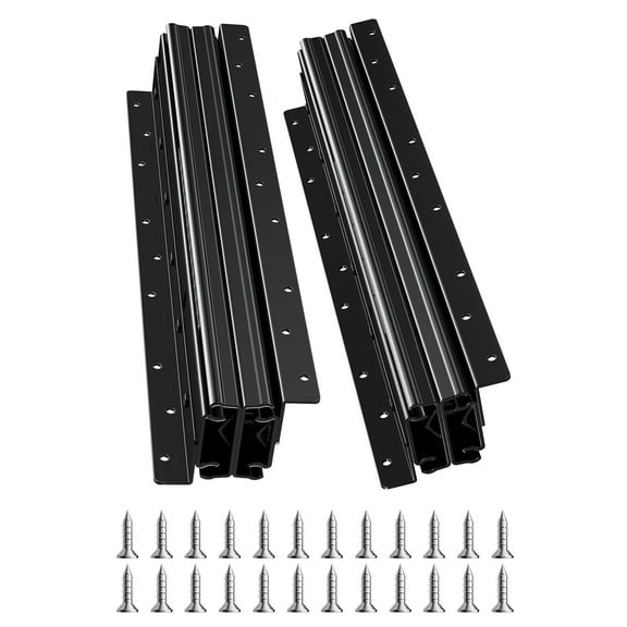 VEVOR Undermount Drawer Slides, 16 inch, Full Extension Ball Bearing Under Stair Cabinet Rails, 260 LB Load Capacity Heavy Duty Bottom Stair Cabinet Glides Track Runners,for DIY Replacement, Black