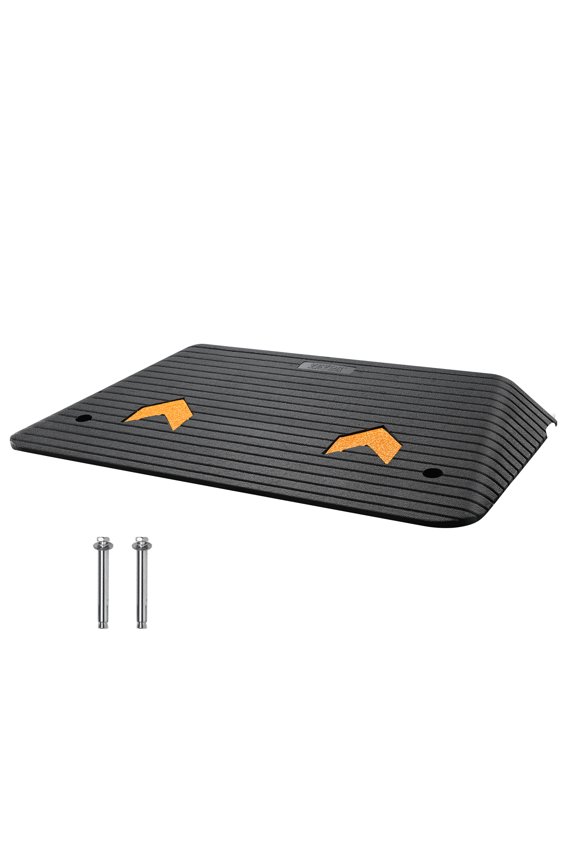 Upgraded Rubber Threshold Ramp, 3.5" Rise Door Ramp with 1 Channel, Natural Rubber Car Ramp with Non-Slip Textured Surface, 33069 lbs Load Capacity Curb Ramp for Wheelchair and Scooter