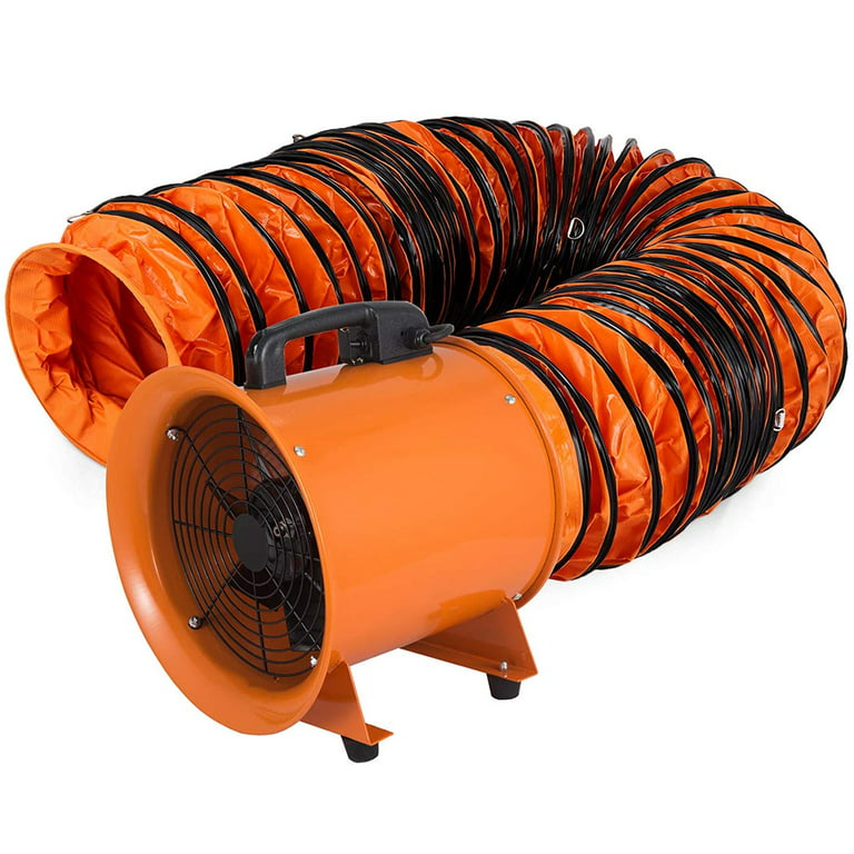 VEVOR Utility Blower 12 inch Ventilator Blower 2800 RPM Extractor Fan  Blower Portable Industrial High Velocity Blower with 10m Flexible PVC  Ducting 
