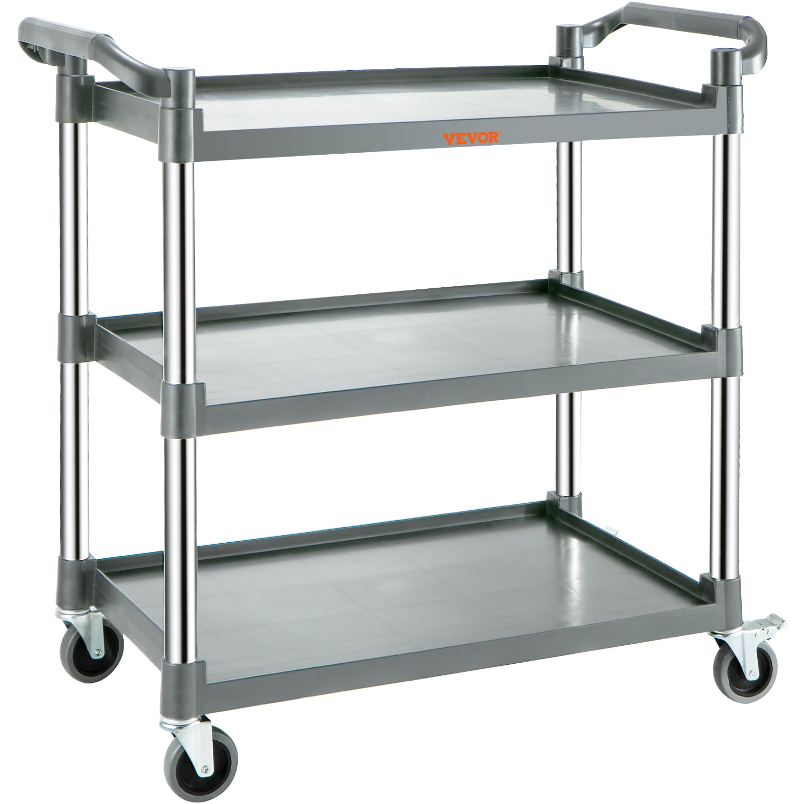 VEVOR Kitchen Utility Cart, 3 Tiers, Wire Rolling Cart w/ 450LBS Capacity,  Steel Service Cart on