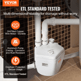 thumbnail image 1 of Vevor TXSSCPSB13HP54XKZV1 1-3 HP 1500 GPH 18 ft. Head Utility Laundry Sink Drain Pump System, 1 of 10