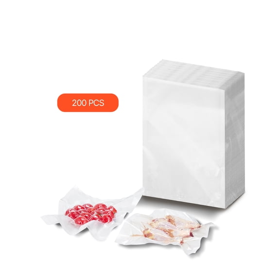 VEVOR Vacuum Sealer Bags, 200 PCS 8 x 12 Inch Durable Seal Bags, Non-BPA Food Grade Seal A Meal Freezer Bags, Vac Sealing Bag for Food Saver,Ideal Food Storage Vacuum Bags for Meal Prep or Sous Vide