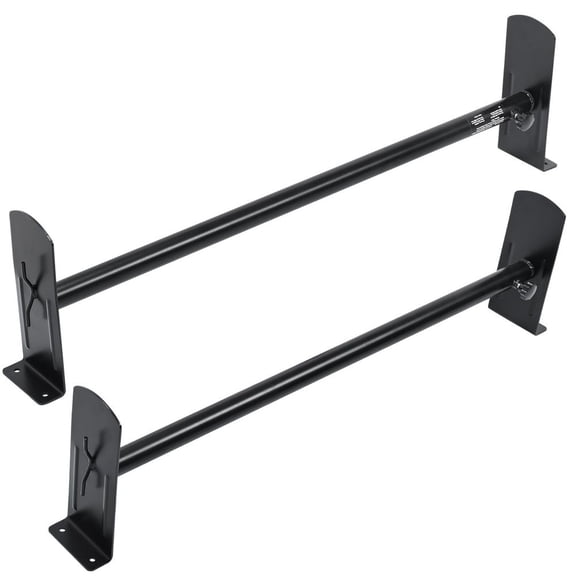 VEVOR Van Roof Ladder Rack, 2 Bars Alloy Steel Roof Racks, 500 LBS Capacity Rain-Gutter Roof Rack, Adjustable Length 35.8"-57.5", Van Ladder Rack Compatible with Chevrolet Express, GMC Savana, etc