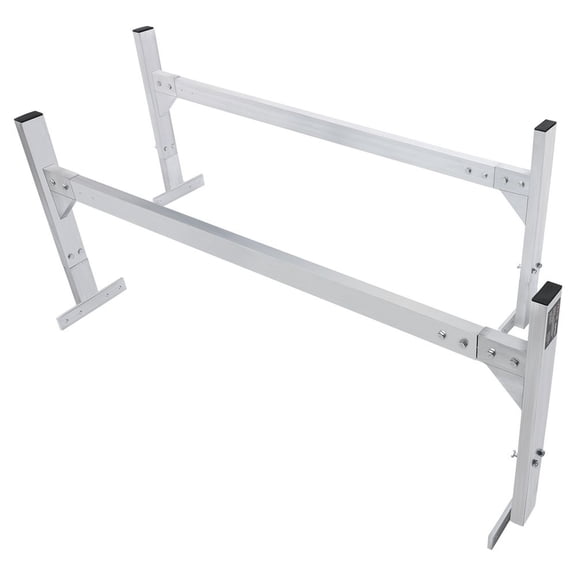 VEVOR Van Roof Ladder Rack, 2 Bars Aluminum Alloy Roof Ladder Racks, 400 LBS Capacity Rain-Gutter Van Roof Rack, Adjustable Length 51.2" to 81.1", Van Ladder Rack for Van, Cargo, Trailer