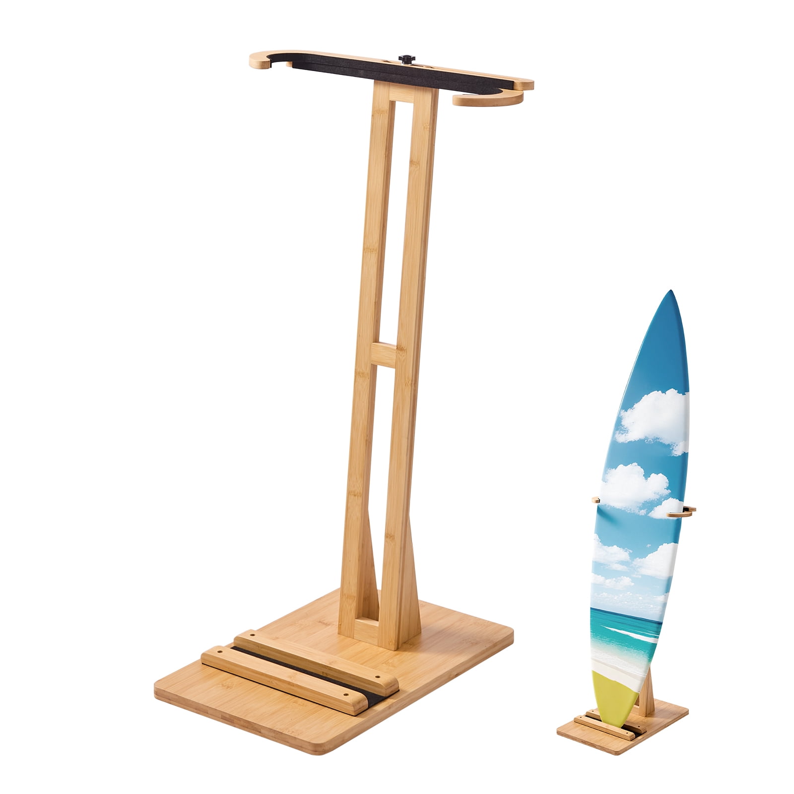 VEVOR Vertical Surfboard Stand, Wooden Surfboard Rack for Storage and ...