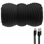 VEVOR Vibrating Peanut Massage Ball, Electric Double Lacrosse Massage Roller with 4 Intensities, Rechargeable Deep Tissue Massage Ball for Muscle Pain Relief, Exercise Recovery, Trigger Point Therapy