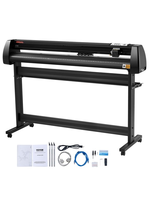 Vinyl Cutter Plotter Machine, 53" Signmaster Software Sign Making Machine, 1350mm Paper Feed Vinyl Cutter Plotter with Stand (53" 1350mm)