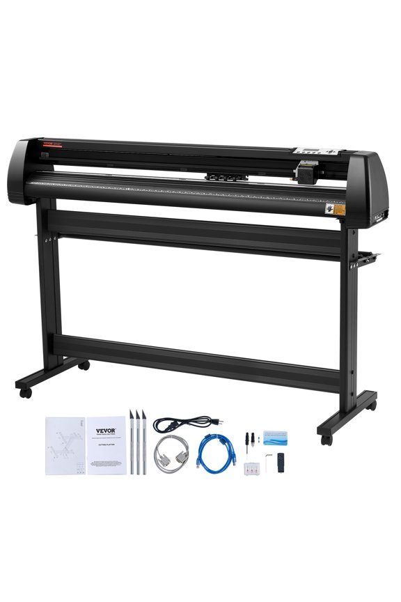Vinyl Cutter Plotter Machine, 53" Signmaster Software Sign Making Machine, 1350mm Paper Feed Vinyl Cutter Plotter with Stand (53" 1350mm)