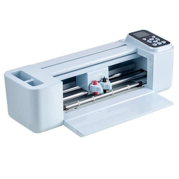 VEVOR Vinyl Cutting Machine, 12 in, Button and Screen Controlled Vinyl Cutter, 5000+ Built-in Design Resources, Compatible with Mac, Windows, Android and iOS, for Creating Customized Crafts Cards