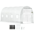 thumbnail image 1 of VEVOR Walk-in Tunnel Greenhouse 15 x 7 x 7 ft Portable Plant Hot House Galvanized Steel Frame 140G PE Waterproof Cover Greenhouse Kit, 1 of 9