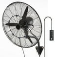 thumbnail image 1 of VEVOR Wall-Mount Misting Fan Oscillating Metal Fan 29.5'' 3 Speed Waterproof, 1 of 10