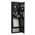thumbnail image 1 of VEVOR Wall Safe, 4-Tier Hidden Wall Mounted Gun Safe with Password & Key, Q235 Cold-Rolled Steel In-Wall Box with LED Lighting, 3 Adjustable Shelves & Key Holders for Money, Jewelry, Passport, Black, 1 of 9