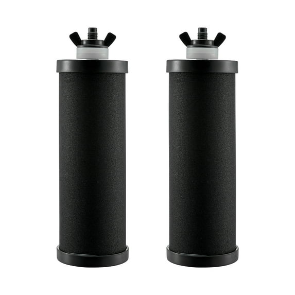 VEVOR Water Filters Replacement, Purification Elements, Activated Carbon Replacement Filters, Easy to Replace Water Filter, Gravity Water Filter System, Compatible with Most Brands, Pack of 2, Black