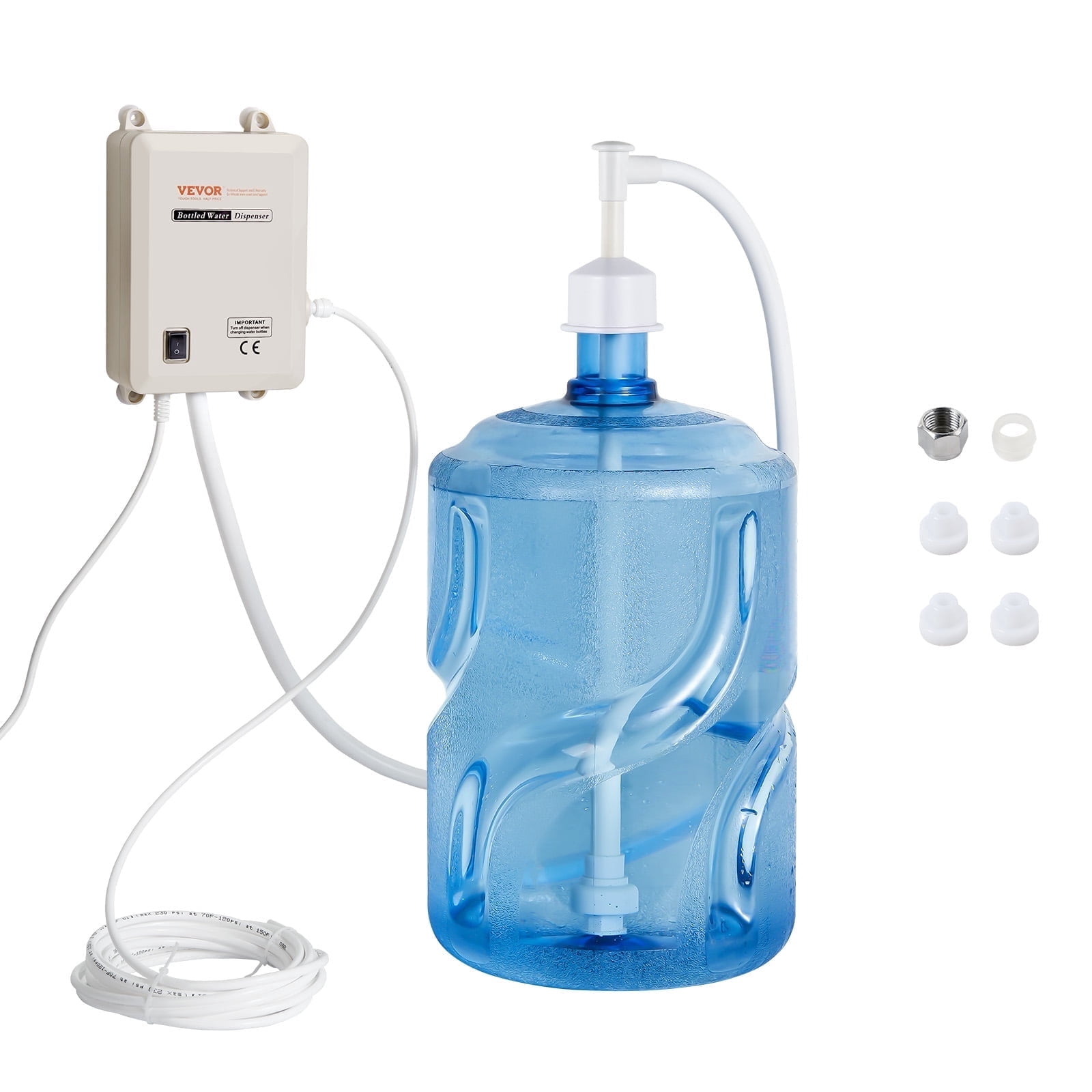 VEVOR Water Pump System for 5 Gallon Bottles, Automatic Electric Dispenser, Single Inlet
